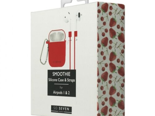 SO SEVEN SMOOTHIE AIRPODS CASE + STRAPS red