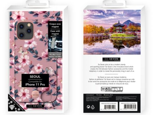 SO SEVEN PREMIUM SEOUL PINK HIBISCUS IPHONE 11 PRO backcover