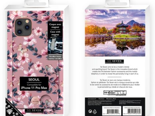 SO SEVEN PREMIUM SEOUL PINK HIBISCUS IPHONE 11 PRO MAX backcover - Image 1