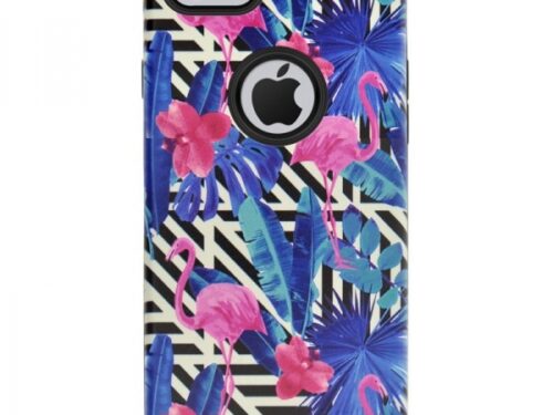 4OK FLAMINGO IPHONE 8 blue backcover