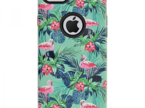 4OK FLAMINGO IPHONE 7 green backcover