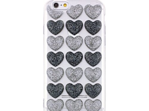 SPD TPU HEARTS 3D SAMSUNG J3 2017 BLACK SILVER back