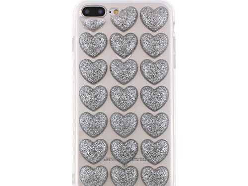 SPD TPU HEARTS IPHONE 7 8 SILVER backcover