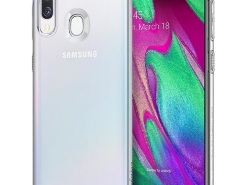 SPIGEN LIQUID CRYSTAL SAMSUNG A40 transparent backcover - Image 1