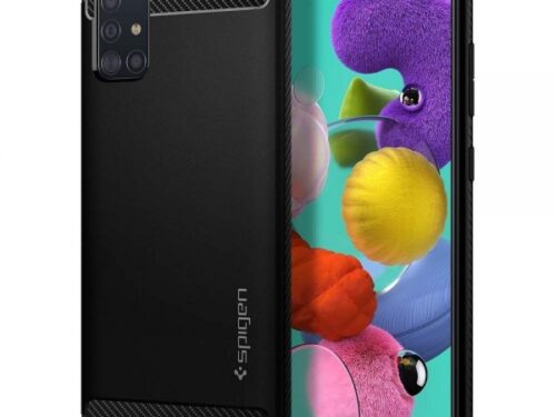 SPIGEN RUGGED ARMOR SAMSUNG A71 black backcover