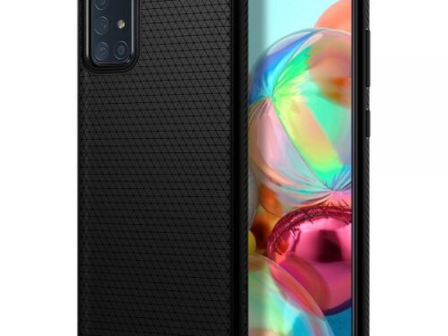 SPIGEN LIQUID AIR SAMSUNG A71 black backcover - Image 1
