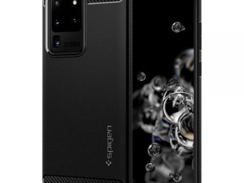 SPIGEN RUGGED ARMOR SAMSUNG S20 ULTRA black backcover - Image 1
