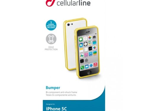 CELLULARLINE BUMPER IPHONE 5C yellow backcover - Image 1
