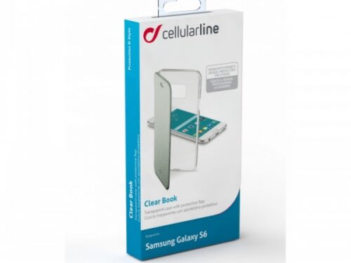 CELLULARLINE CLEAR BOOK SAMSUNG S6 green trans