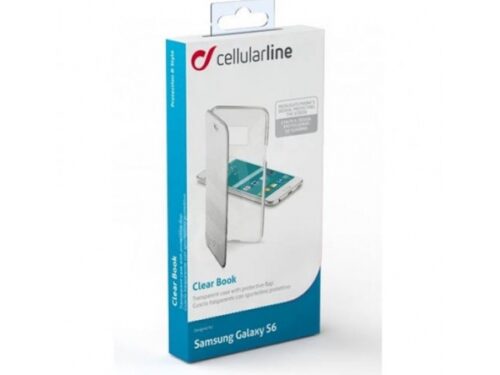 CELLULARLINE CLEAR BOOK SAMSUNG S6 silver trans