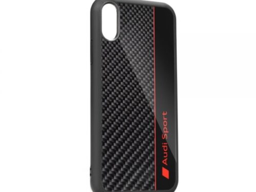AUDI CARBON FIBRE CASE IPHONE XS MAX black AUS-TPUPCIPXSM-R8/D1-BK