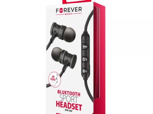 FOREVER BSH-200 BLUETOOTH STEREO HANDSFREE WITH MIC black - Image 1