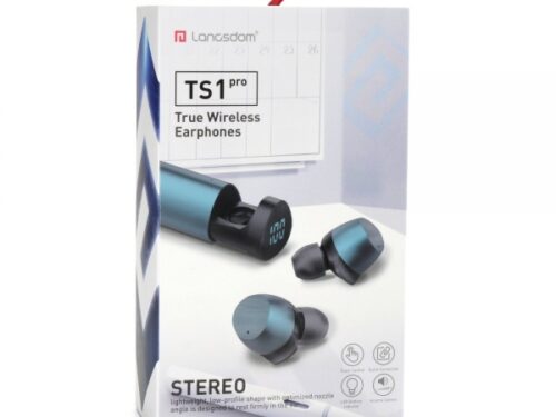 TS1 PRO BLUETOOTH HANDSFREE BUDS TWS WITH POWER BANK silver black - Image 1