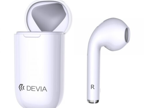 DEVIA BLUETOOTH HANDSFREE MONO BT 5.0 WITH CHARGING CASE white - Image 1