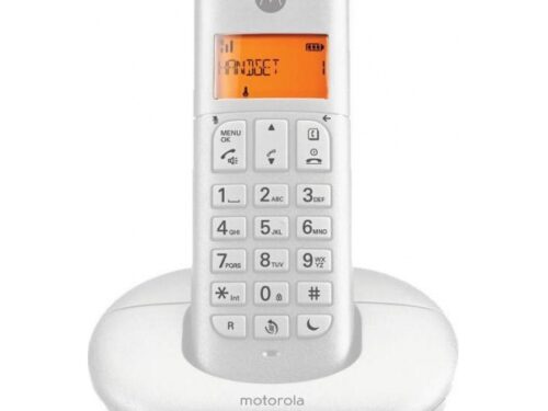 ΑΣΥΡΜΑΤΟ ΤΗΛΕΦΩΝΟ MOTOROLA E201 white ΜΕ ΑΝΟΙΚΤΗ ΑΚΡΟΑΣΗ - Image 1