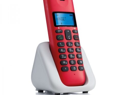 ΑΣΥΡΜΑΤΟ ΤΗΛΕΦΩΝΟ MOTOROLA T301 cherry ΜΕ ΑΝΟΙΚΤΗ ΑΚΡΟΑΣΗ - Image 1