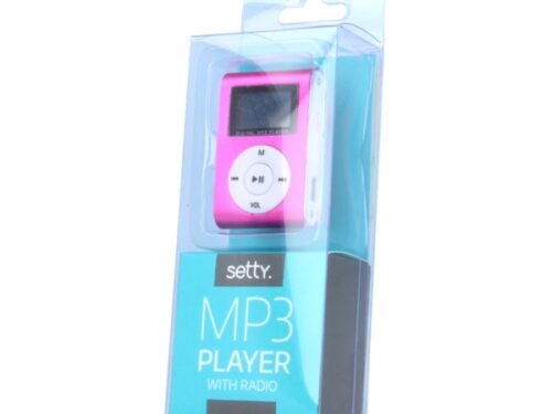 SETTY MP3 PLAYER with LCD + EARPHONES pink - Image 1