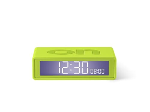 LEXON FLIP TRAVEL ALARM CLOCK green