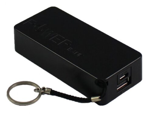 POWER BANK UNIVERSAL 5600 mAh + CABLE black - Image 1
