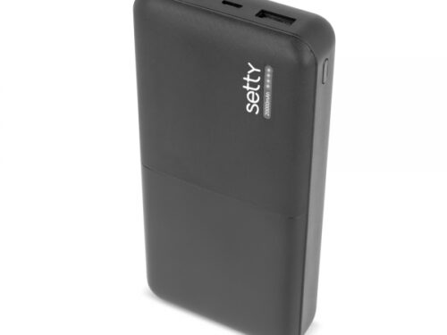 SETTY POWER BANK UNIVERSAL 20000 mAh BLACK - Image 1