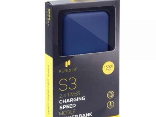 PURIDEA S3 POWER BANK UNIVERSAL 15000 mAh blue - Image 1
