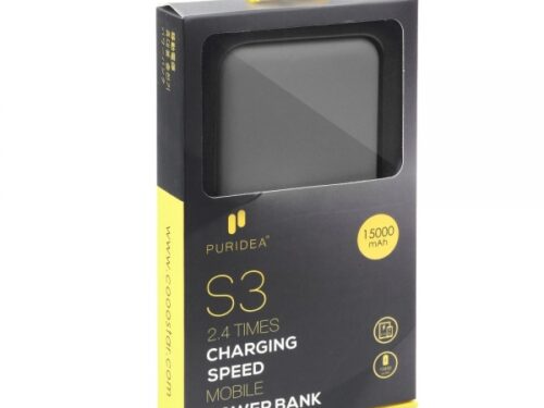 PURIDEA S3 POWER BANK UNIVERSAL 15000 mAh grey