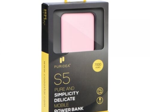 PURIDEA S5 POWER BANK UNIVERSAL 7000 mAh pink - Image 1