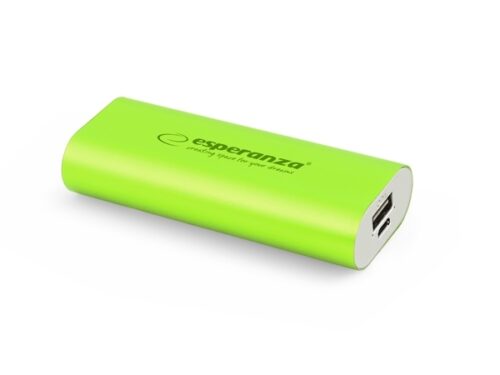 ESPERANZA POWER BANK UNIVERSAL 4400 mAh green - Image 1