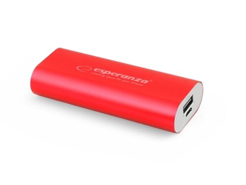 ESPERANZA POWER BANK UNIVERSAL 4400 mAh red - Image 1