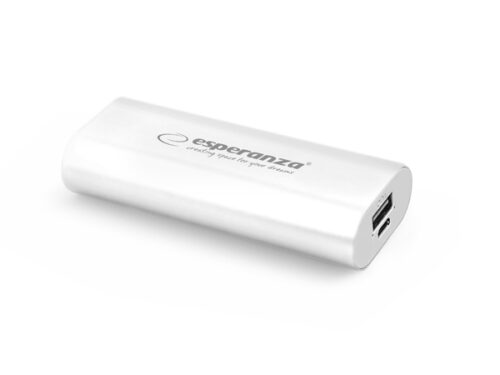 ESPERANZA POWER BANK UNIVERSAL 4400 mAh white - Image 1