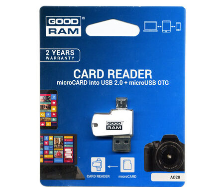 Αναγνωστης Καρτων Μνημης Goodram USB Για Micro SD + microUSB OTG