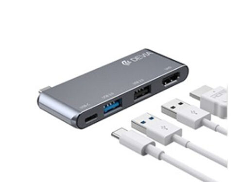 Ανταπτορας Devia Απο Type C Σε Usb 3.0 + Usb 2.0 + HDMI + PD