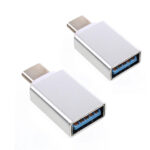 Ανταπτορας Vcom Usb 3.0 Female Σε Type C Male Ασημι 2τμχ