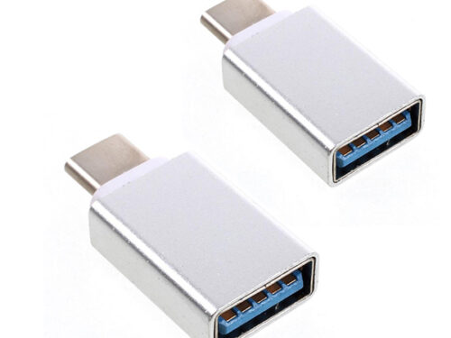 Ανταπτορας Vcom Usb 3.0 Female Σε Type C Male Ασημι 2τμχ