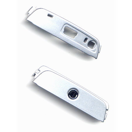 Ανω (Με Πλαστικο Διακοπτη) Και Κατω Μερος (Με Μικροφωνο Και Κεραια Bluetooth) Προσοψης Για Nokia N95 Ασημι OR Σετ 2 Τεμαχιων (0256092+5650658)