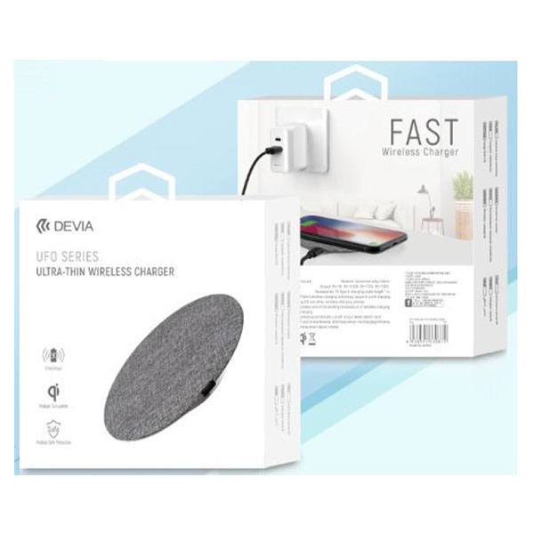 Ασυρματος Φορτιστης Devia UFO Series Ultra Thin 15W