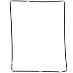 Βαση-Frame-Περιμετρικο Τζαμιου Για Apple iPad3 Μαυρο OR