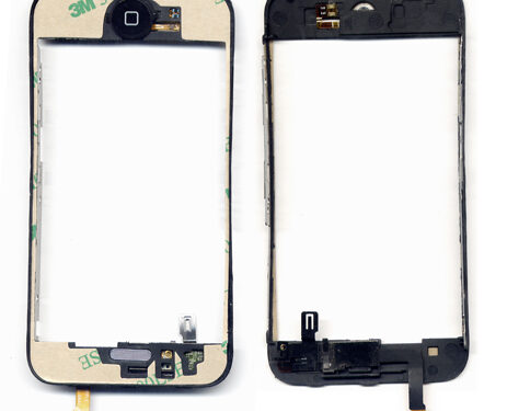 Βαση Τζαμιου Για iPhone 3G - 3GS Μαυρη Με Flex Home Button