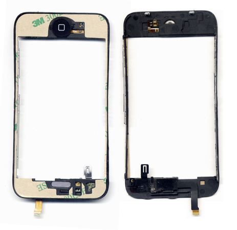 Βαση Τζαμιου Για iPhone 3G - 3GS Μαυρη Με Flex Home Button Βαση Τζαμιου Για iPhone 3G - 3GS Μαυρη Με Flex Home Button
