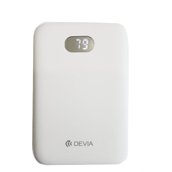 Εξωτερικη Μπαταρια Devia Digital Mini με Οθονη 10000mAh Ασπρη