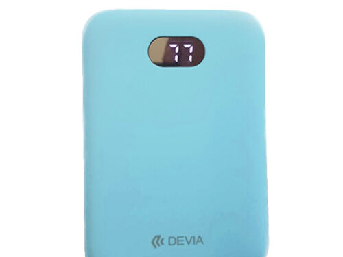 Εξωτερικη Μπαταρια Devia Digital Mini με Οθονη 10000mAh Γαλαζιο