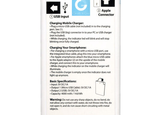 Εξωτερικη Μπαταρια GNG 4000mAh Άσπρη