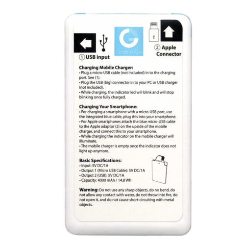 Εξωτερικη Μπαταρια GNG 4000mAh Άσπρη