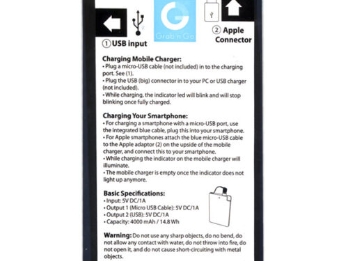 Εξωτερικη Μπαταρια GNG 4000mAh Μαυρη