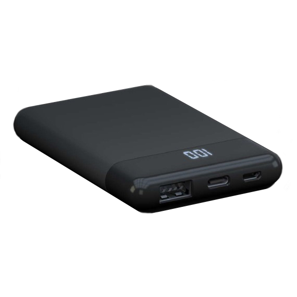 Εξωτερικη Μπαταρια Musthavz Multiport με Οθονη 5000mAh Μαυρο