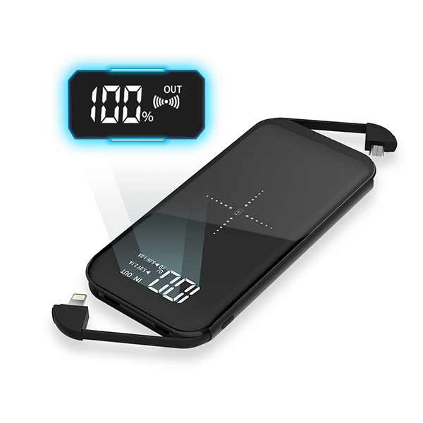 Εξωτερικη Μπαταρια Wireless Devia JU Series V3 με Οθονη 8000mAh Μαυρη