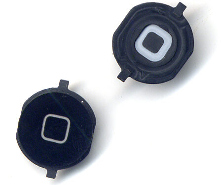 Εξωτερικο Κουμπι Για Apple iPhone 4S Home Button Μαυρο Με Μεταλλικη Επαφη OR