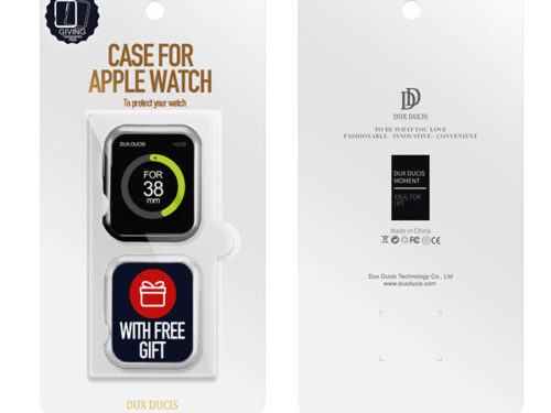 Θήκη TPU Για Apple Watch 38mm Series 2 / 3 Μαύρη & Διάφανη