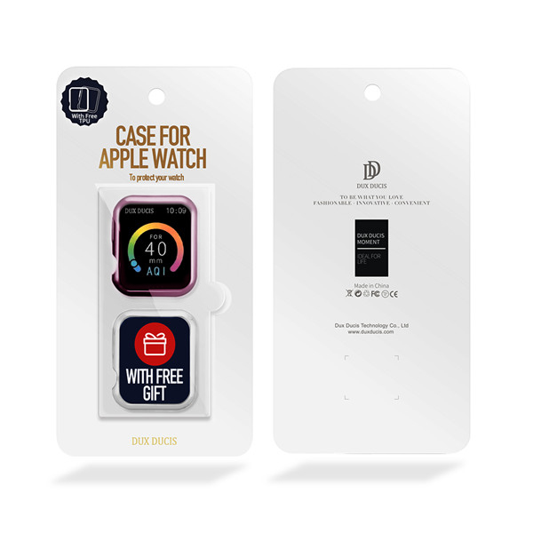 Θήκη TPU Για Apple Watch 40mm Series 4 / 5 Ροζ & Διάφανη