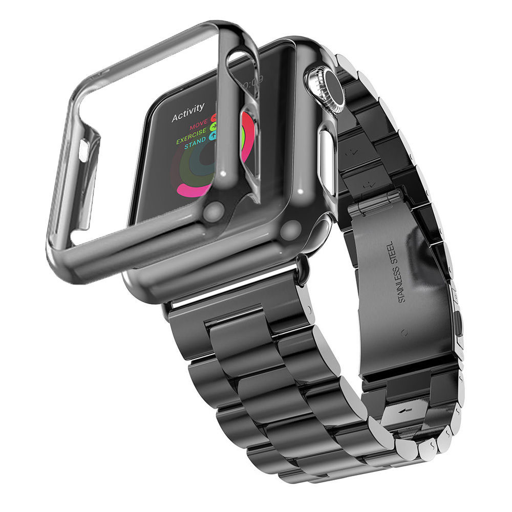 Θήκη TPU Για Apple Watch 42mm Series 2 / 3 Ασημί & Διάφανη